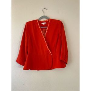 Cabi red wrap‎ front blazer size 6